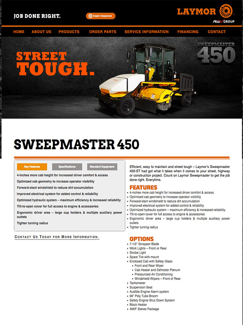 image of Lay Mor Sweeper Sweepmaster 450 copy
